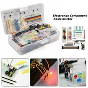 Sufanic Electronics Basic Component Starter Kit with Breadboard Power Supply Jumper Wires Resistors Capacitors LED Compatible with Arduino