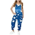 thumbnail image 2 of Odeerbi 5-14 Años de Chicas Jumpsuit de Verano Camisola Estampada de Estampado Spring Casual Casual Transpirable Correa Correa Babero Pantalón En General Playsuit, 2 of 8
