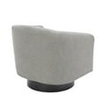 thumbnail image 2 of DREAMSIDEA Modern Upholstered Barrel Chair Swivel Accent Chair for Living Room Linen - Light Grey/Linen, 2 of 4