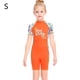 thumbnail image 2 of Buceo vela mojada chicas seco rápido stand stands traje de baño niños manga corta redondo cuello completo traje de neopreno para surfear natación buceo naranja Speravity OD003667-09, 2 of 7