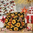 thumbnail image 5 of Linen Bundle Pocket Gift Bag Drawstring Opening And Closing Method For Christmas Birthday Anniversary As A Gift Packaging Small Yellow Sunflowers Black Background, 5 of 8