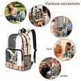 thumbnail image 5 of SEANATIVE Clear School Bag for Kids Elementary School Backpack for Women Men Transparent Bookbag Teens Girls Boys Daypack with Front Zipper Pocket, Corgi Dog Paw Beige, 5 of 7