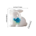 thumbnail image 2 of Japceit Easter Decorative Ceramic Bunny, Glazed Rabbit Figurine for Interior Decor and Gift, Small Table Ornament for Entryway, Desk, Bookshelf, and Spring Home Accent, 2 of 6
