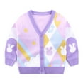 thumbnail image 2 of Esaierr Kids Toddler Girls Autumn Winter Cardigan Sweater Jacket Knitted Cardigan Outwear Newborn Girl Cartoon V-Neck Sweater Cardigan Coat, 2 of 6