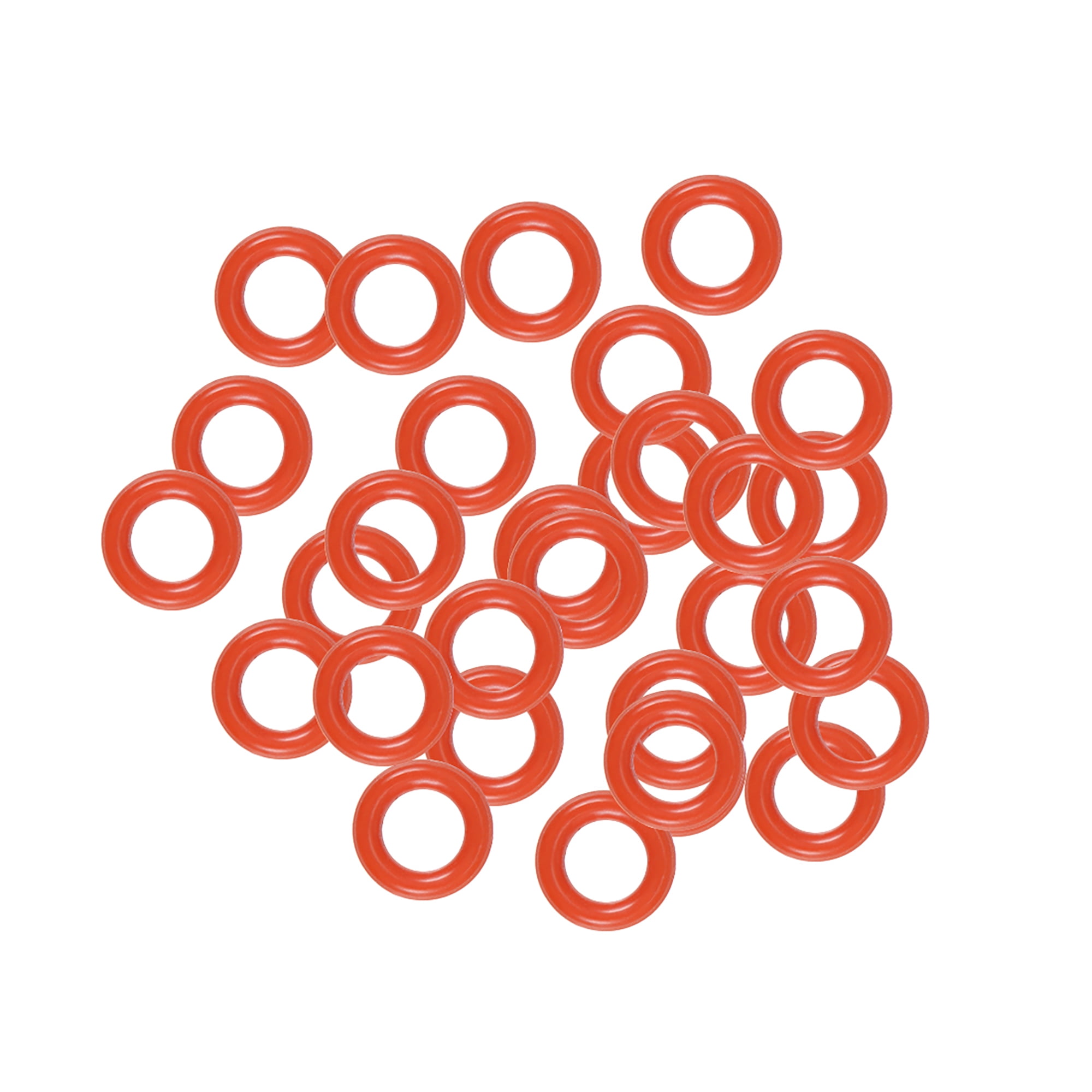 Red O Rings Seals 18mm-45mm OD 5mm Wire Diameter Food Grade Silicone O-Ring 