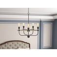 thumbnail image 2 of Cal Lighting Sion 5-Light Metal & Wood Chandelier in Black/Natural, 2 of 3