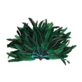 thumbnail image 4 of Tocado de plumas, accesorios de cosplay para vedettes, fiestas, actuaciones en escenarios y bailes. verde, 4 of 9