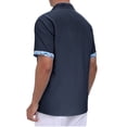 thumbnail image 6 of Stamzod Mens Shirts Casual Stylish Button Down Shirts Short Sleeve Summer Beach Shirt with Pocket Navy M, 6 of 6