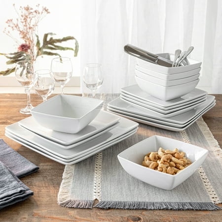 Better Homes & Gardens 18 Piece Loden Coupe Square Dinnerware Set