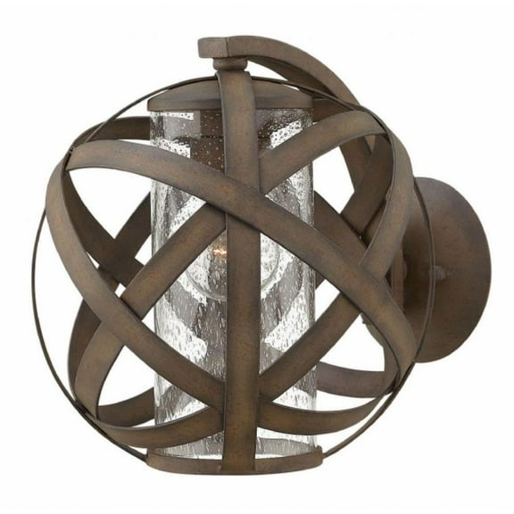 1 Light Small Outdoor Wall Sconce in Transitional-Industrial Style 10 inches Wide By 10.5 inches High-Vintage Iron Finish-Incandescent Lamping Type