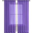 thumbnail image 2 of Paneles de cortina SpaceDresser Sheer Voile, color morado, 132 x 213 cm, paquete de 2, 2 of 7