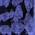 thumbnail image 1 of Ahgly Company Machine Washable Indoor Square Abstract Blue Modern Area Rugs, 5' Square, 1 of 4