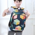 thumbnail image 6 of FORMRS Unisex School Backpack 17" Student Travel Bag with Laptop Compartment, Blue Cubes, 6 of 7