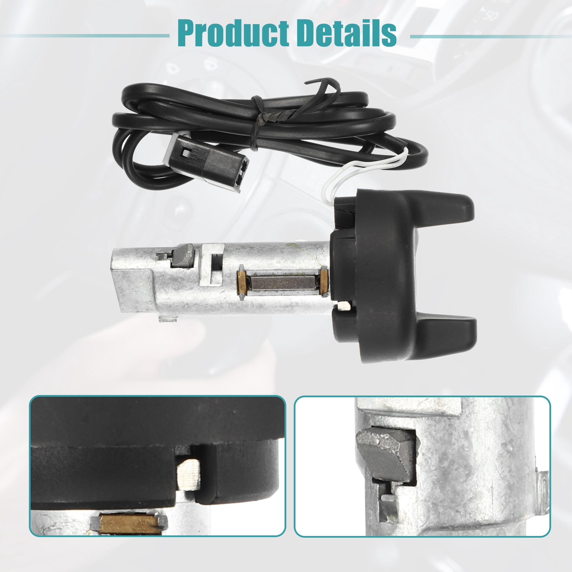 Unique Bargains Ignition Switch Cylinder Lock Assembly Fit for Buick Century Silver Tone
