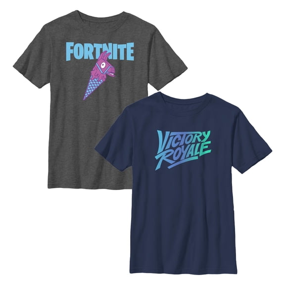 Boys Fortnite Supply Llama Victory Royale 2-Pack T Shirts