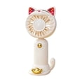 thumbnail image 2 of Cute Lucky Cat Handheld Fan 5.71x2.56 Inches 3 Speed Portable Mini Cooler USB Rechargeable Desktop Fan for Teen Girls Boys Summer Gift, 2 of 7