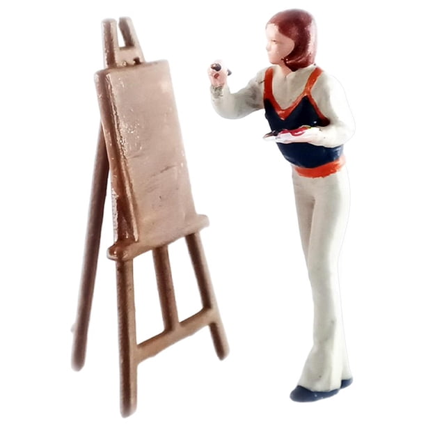 Pintor de miniaturas de personas a escala 1:64, objetos coleccionables para paisajes ferroviarios. blanco