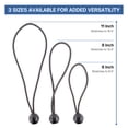 thumbnail image 3 of Kotap 9" Ball Bungee Cords 25-Pack, Heavy-Duty & Versatile, Indoor & Outdoor, Tarp Tie-Down, Organize & Secure BB-9B, 3 of 10