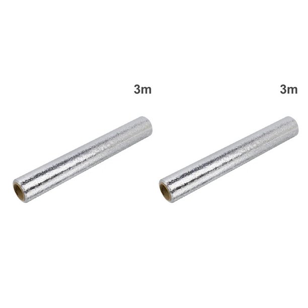 sweethay Cocina impermeable a prueba de aceite pegatina papel de aluminio autoadhesivo papel pintado resistente al calor Plata 0.4 M * 3 M 2piezas sweethay CBP141853