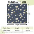 thumbnail image 2 of Sunflower Print Tablecloth with Elastic Fit, Wrinkle-Free Square Polyester Cover for Kitchen, Fits 36x36 Inch Table, 2 of 5