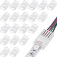 thumbnail image 2 of Conectores de Tira de Luz LED 60 Conectores Adaptadores de LED Impermeables Conectores de Tira de Luz LED Sin Soldadura 10 mm, 2 of 5