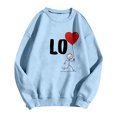 thumbnail image 5 of oqasdz Womens Sweatshirt Couple's Letter Printed Crew Neck Hoodless Pullover for Men and Women Durable Soft Casual Outdoor, 5 of 5