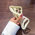 thumbnail image 3 of White Women Case for iPhone 14 Pro Max Cute Design with Hollow Water Ripple Pattern, Girly Case for iPhone 14 Pro Max Elegant Esthetic Curly Wave Cover, Lovely Phone Case for iPhone 14 Pro Max, 3 of 13