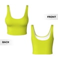 thumbnail image 6 of Goofa Yellow Printed Sports Bras for Women, High Impact Running Bra Workout Crop Tank Tops Longline Sports Bra Push up-X-Large, 6 of 9