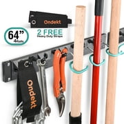 Garage Tool Organizer – 64in Adjustable Wall Mount Rack, Large Load Capacity, Extra Bonus: 2 HD Storage Straps