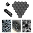 thumbnail image 1 of 20Pcs Car Wheel Nut Caps Auto Hub Screw Cover Thread Design Dust-Proof Bolt Rims Exterior Decoration High Fixation with a Clip 21mm Gary, 1 of 8