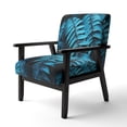 thumbnail image 3 of Designart "Whimsy Among Turquoise Ferns I" Chaise d'Appoint Rembourrée - Fauteuil Moderne pour Salon, 3 of 7
