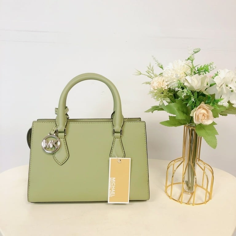 Michael Kors Sheila Small Light Sage Vegan Leather Center Michael Kors Sheila Small Light Sage Vegan Leather Center