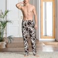 thumbnail image 5 of Vsdgher Cow Skin Print Mens Pajama Pants Sleep & Lounge Pants, PJ Bottoms With elastic waistb and Pockets, 5 of 5