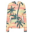thumbnail image 4 of Uaswgudfs Women's Summer Hooded Zip-Up Sun Protection Jacket with Thumbholes, Tropical Palm Tree Print Casual Beach UPF 50+ Uv-Protective Lightweight Windbreaker for Outdoor Hiking Vacation, 4 of 5