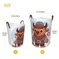 thumbnail image 3 of ZICANCN Laundry Basket Organizer, Cartoon Bison Axe Collapsible Hamper for Bathroom Bedroom Laundry Room, Small Size, 3 of 7