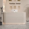 thumbnail image 2 of Modern Counter Reception Desk Bar Salon Cash Standing Office Spa Reception Desk Front Mostrador Recepcion Commercial Furniture My Lux Decor Round, 2 of 6
