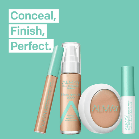 Almay Clear Complexion Concealer, Matte Finish with Salicylic Acid and Aloe, 0.18 oz -100 Light