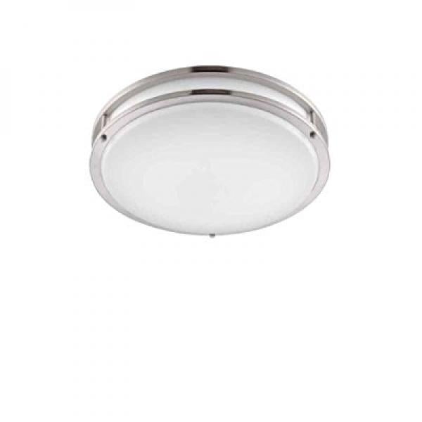 Designers Fountain Ev1412led Bn Low Profile Led Flush Mount Ceiling Lighting Fixture 12 Brushed Nickel White Walmart Com Walmart Com