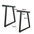 thumbnail image 2 of Metal Table Legs 28"x24" Heavy-Duty Black, 2Pcs for Desk Dining Office, 2 of 16