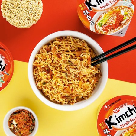 NONGSHIM KIMCHI SPICY RED CHILI RAMYUN RAMEN NOODLE SOUP CUP, 2.6OZ X 1 COUNT