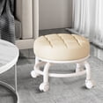 thumbnail image 5 of Wheeled Low Stool for Home Use | Rolling Shoe Stool with Casters | Multifunctional Small Seat for Sitting, Working, Sewing | Plastic and Sponge Mobile Stool for Living Room, Bedroom, 5 of 7