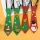 thumbnail image 4 of 7,8 x 25 cm Corbata navideña con diseño de Papá Noel, alce, muñeco de nieve, árbol de Navidad, corbatas estampadas, juguetes para niños, decoración de fiesta de Feliz Navidad, Año Nuevo 2024, 4 of 5