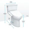 thumbnail image 2 of TOTO® Drake® Transitional WASHLET®+ Two-Piece Elongated 1.28 GPF Universal Height TORNADO FLUSH® Toilet with C2 Bidet Seat, Cotton White - MW7863074CEFG.10#01, 2 of 5