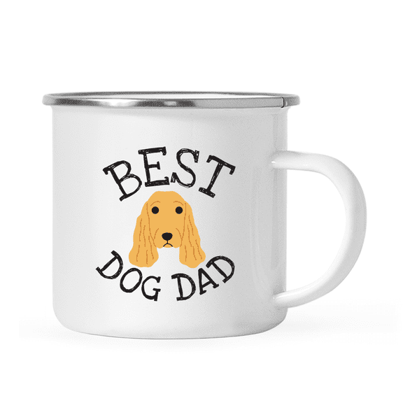 Koyal Wholesale Best Dog Dad Stainless Steel Campfire Coffee Tea Mug, Cocker Spaniel , Dog Graphic, 1-Pack