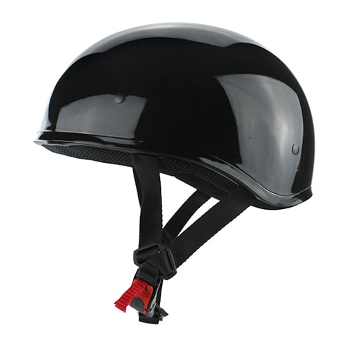 Investere Indskrive fodbold Gloss Black Motorcycle Skid Lid Helmet DOT Approved - Walmart.com