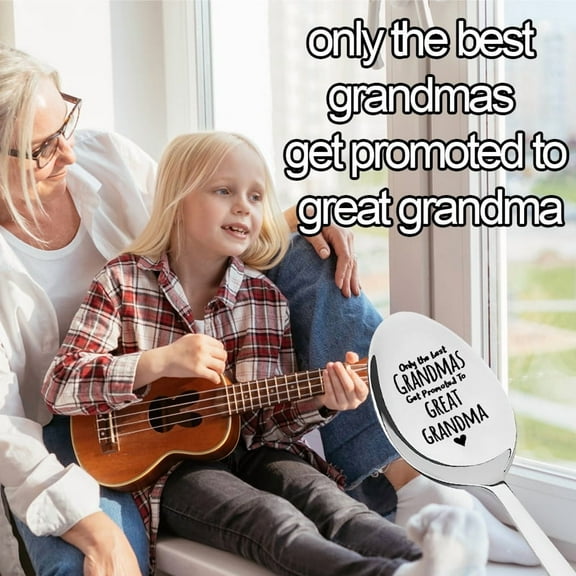Mothers Day Gifts for Grandma Pregnancy Announcement Gift for Grandmother Birthday Gifts for Nana Engraved Spoon for Tea Coffee Lovers Gift for Grandma Bday Reveal Gifts for Great Grandma to Be Gift