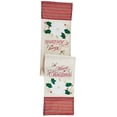 thumbnail image 2 of Violet Linen Seasonal Picks Decorative Appliqued Embroidered Christmas Table Runner, 13" x 70", Plaid Design, 2 of 5