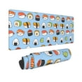 thumbnail image 2 of Disketp Gaming Mouse Pad Kawaii Sushi (2) Pattern Large Mouse Mat Long Extended Desk Pad Non-Slip Rubber Mice Pads Stitched Edges Thin Pad (11.8x31.5 Inch), 2 of 9