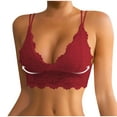 thumbnail image 2 of Women's Lace Bralette with Double Strap and Hollow Out Design for Everyday Wear, 2 of 7