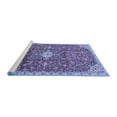 thumbnail image 2 of Ahgly Company Machine Washable Indoor Round Medallion Blue Traditional Area Rugs, 6' Round, 2 of 4